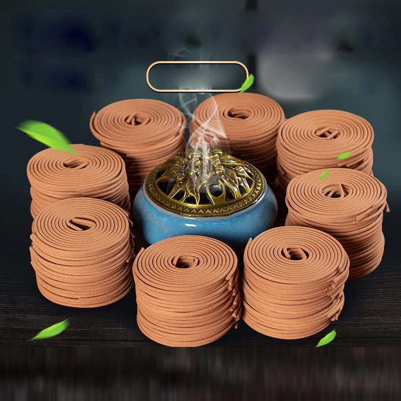 48pcs/box Incense Coil 4 Hours Natural Incense Coils Sandalwood Lavender Scents for Home Aromatic Buddhist Supplies Accessories