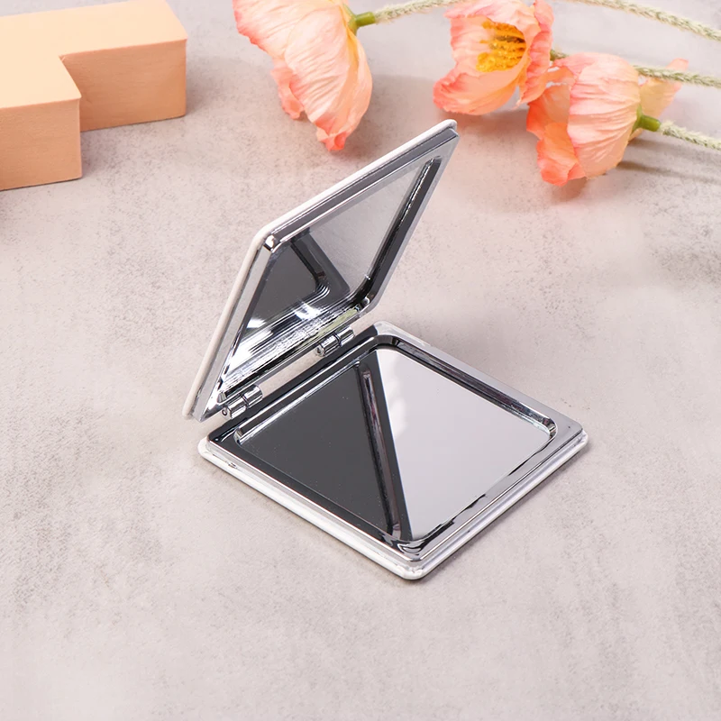 Ins Portable Double-Sided Folding Makeup Mirror High-definition Mini Butterfly Square Magnifying Mirror Pocket Handheld Mirror