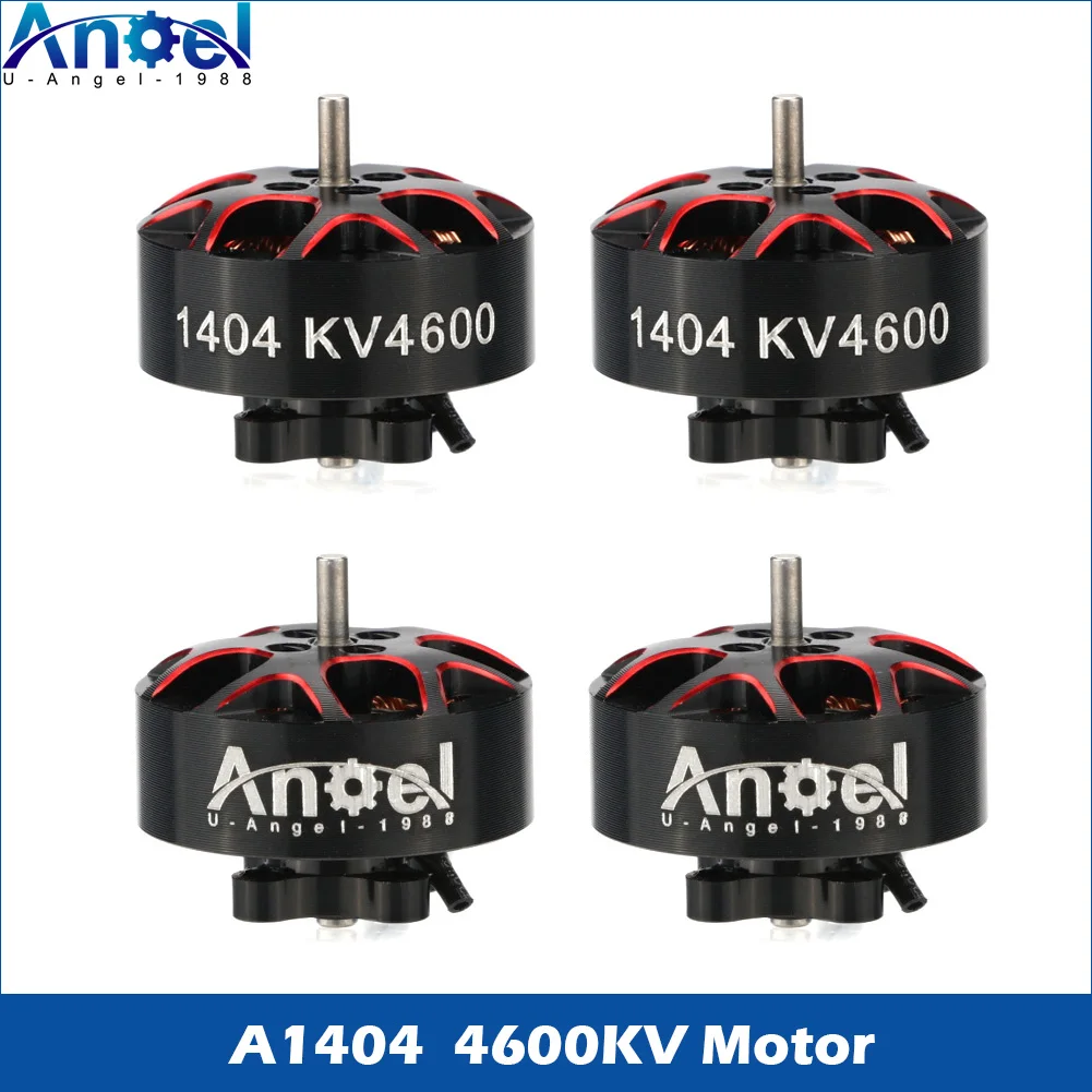 

4/8pcs Uangel A1404 1404 4600KV 3-4S Lipo FPV Brushless Motor 1.5mm Shaft for 2.5~4 inch Cinewhoop Dutcted Bee25 RC Racing Drone