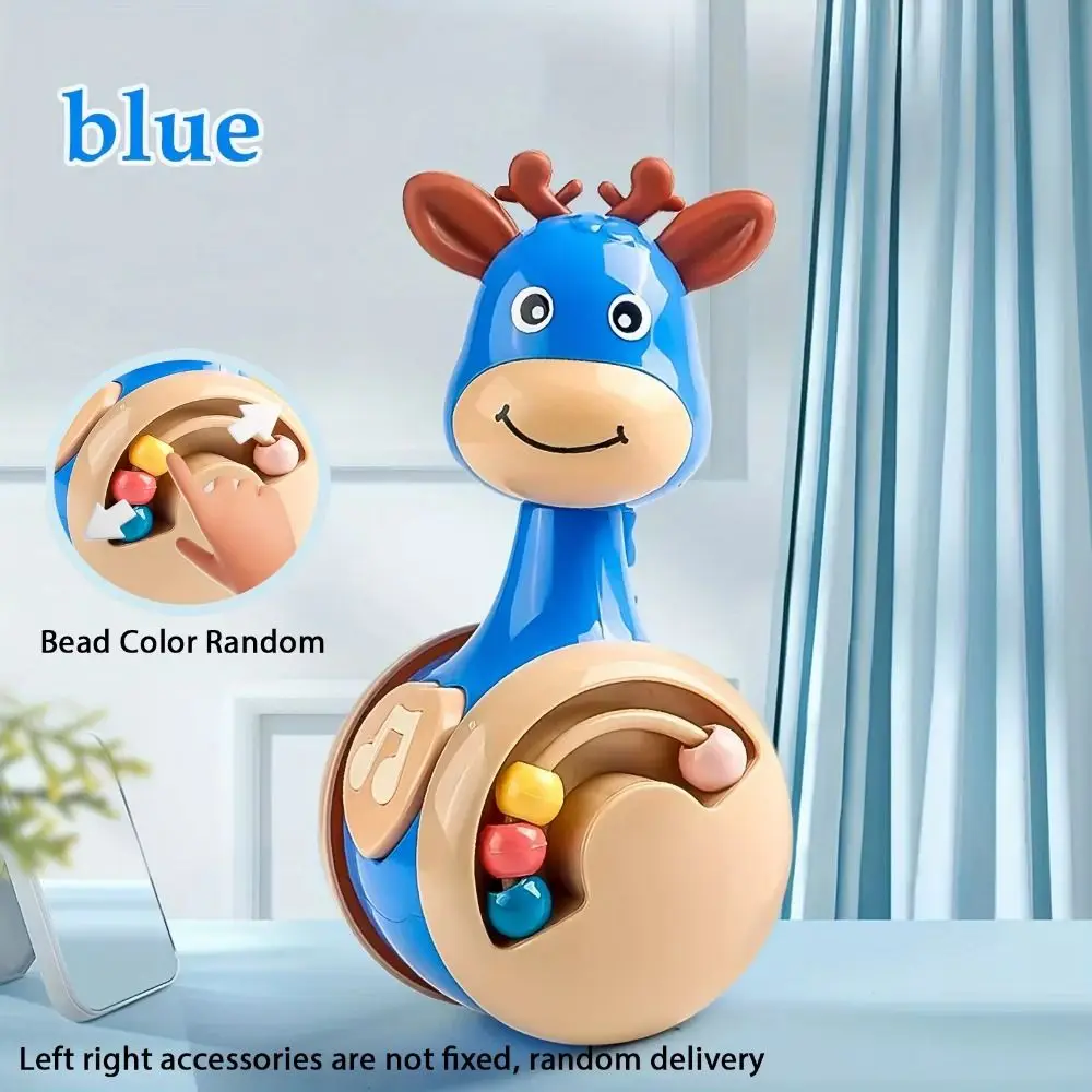 Kreative Fawn Schiebe Tumbler Spielzeug Cartoon Frühe Bildung kinder Tumbler Rassel Presse Quietschende Musical Tumbler Schaukel Spielzeug