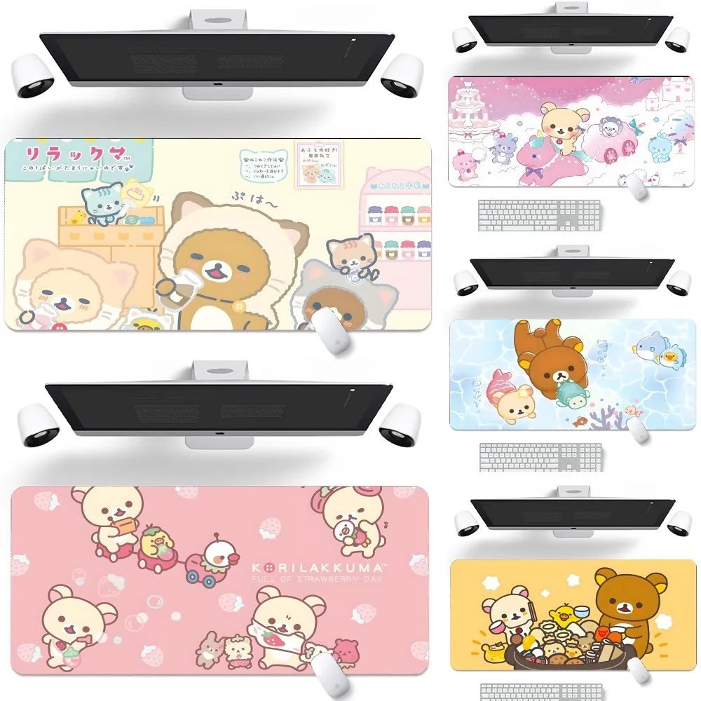 

R-Rilakkuma Cute Mousepad New Arrivals Large Gaming Mousepad L XL XXL Gamer Mouse Pad Size For Keyboards Mat