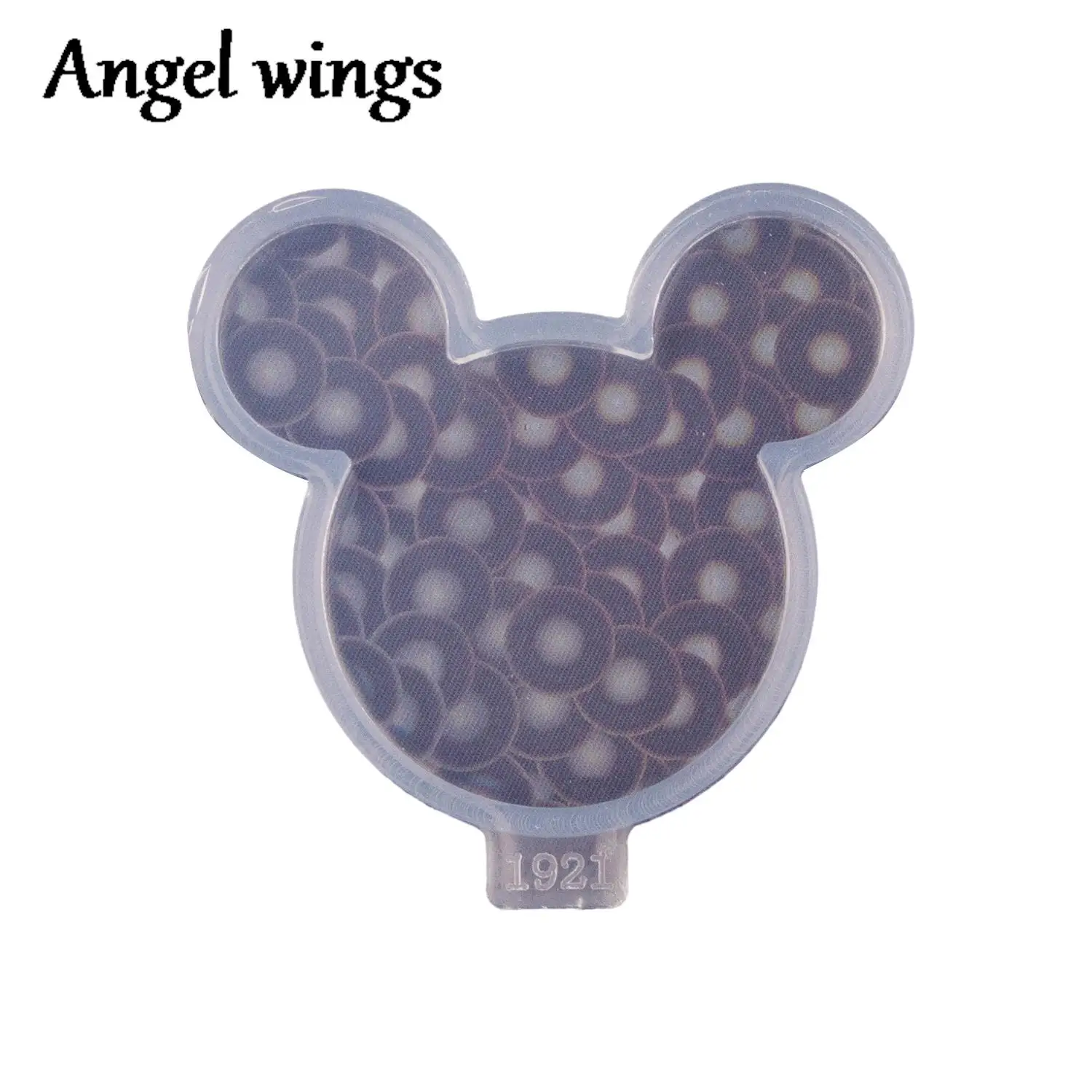 DY1917 1.96inch Mouse Ears Phone Grip Badge Reel Badge Buddy Silicone Resin Mold, Chocolate Fondant Sugarcraft Cake Molds