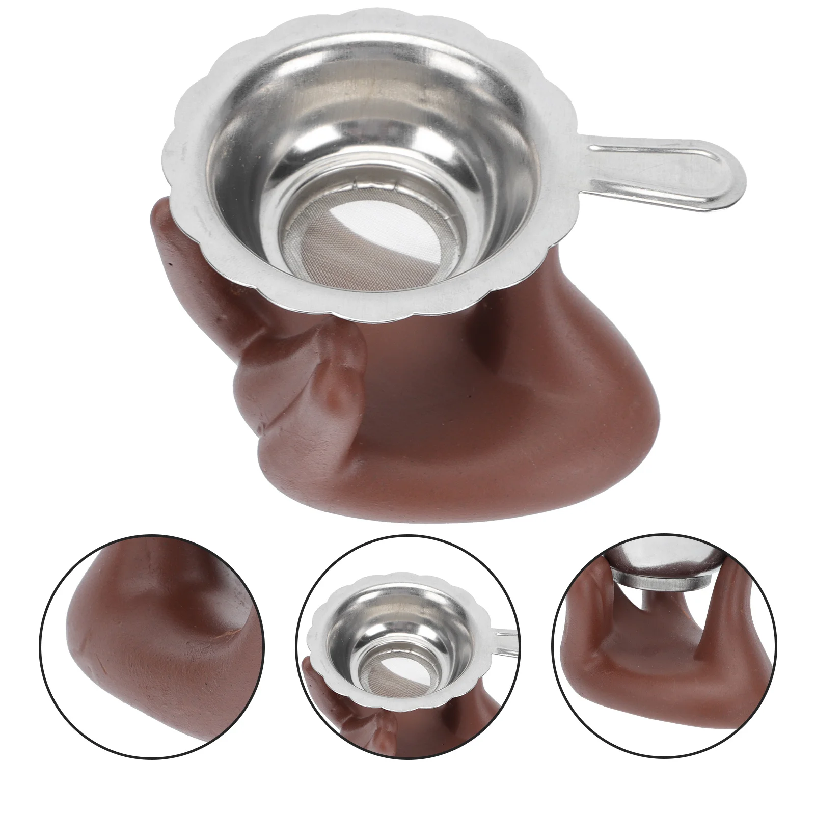 

2 Sets Tea Ceremony Accessory Practical Sifter Filter Coffee Trainer Infuser Strainer