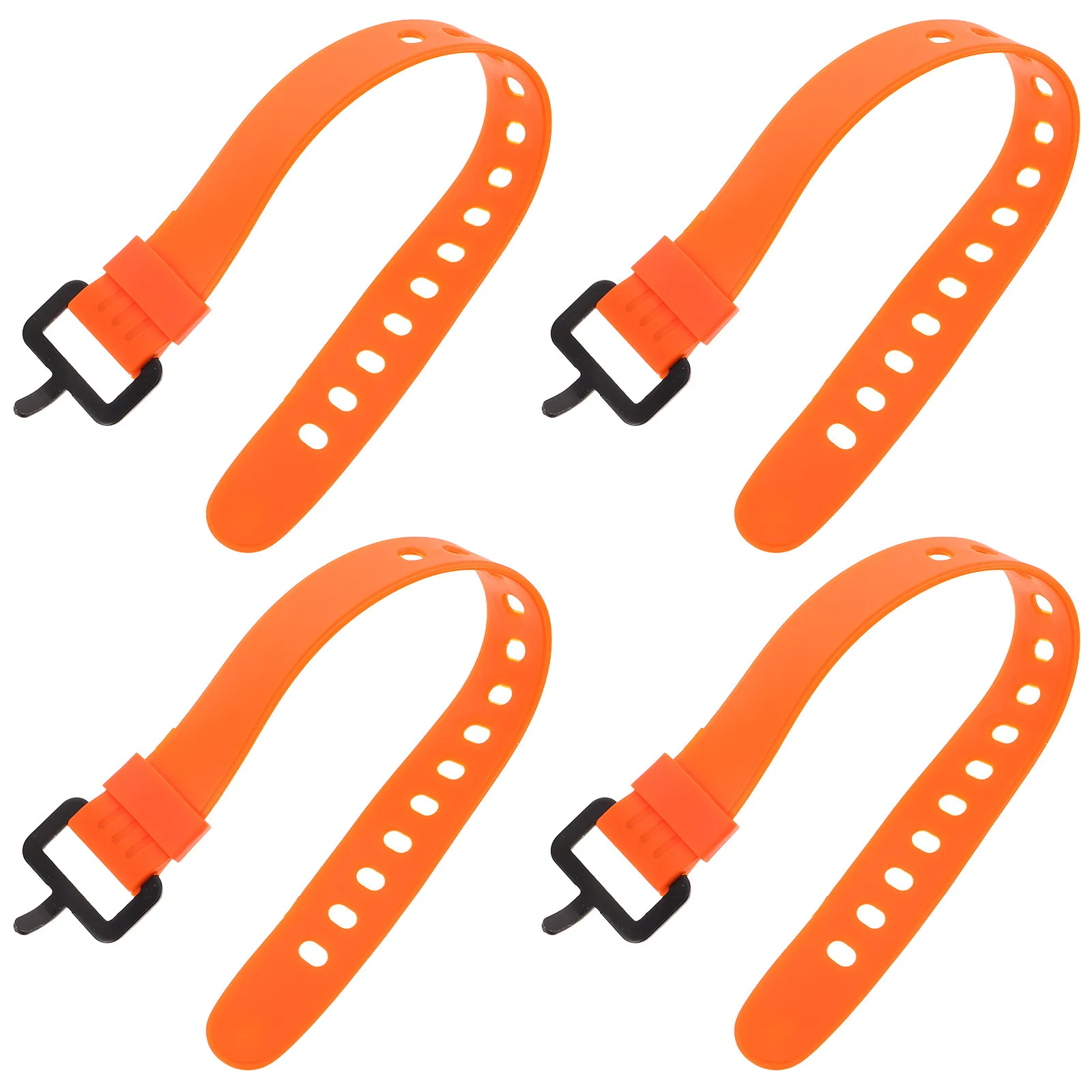 

4Pcs Adjustable Snowshoe Straps 15 Inch Rapid Elastic Ratchet Fastening Secure Fit Ski Board Fixing Straps for Extreme Weather