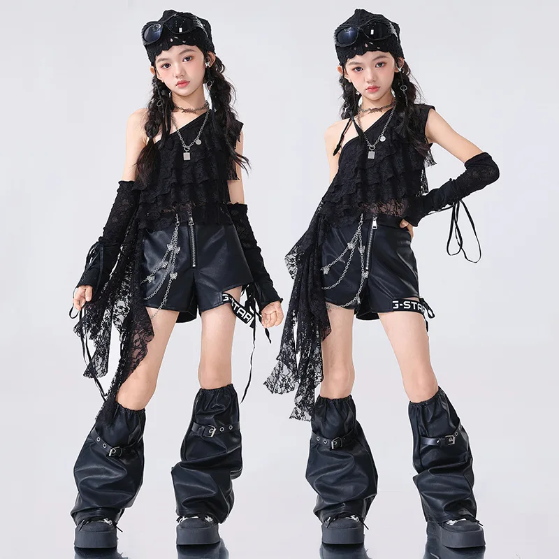 

Детские костюмы для джазовых танцев, модные и стильные костюмы для выступлений в стиле джаз для девочек, летние комплекты в западном стиле для детей