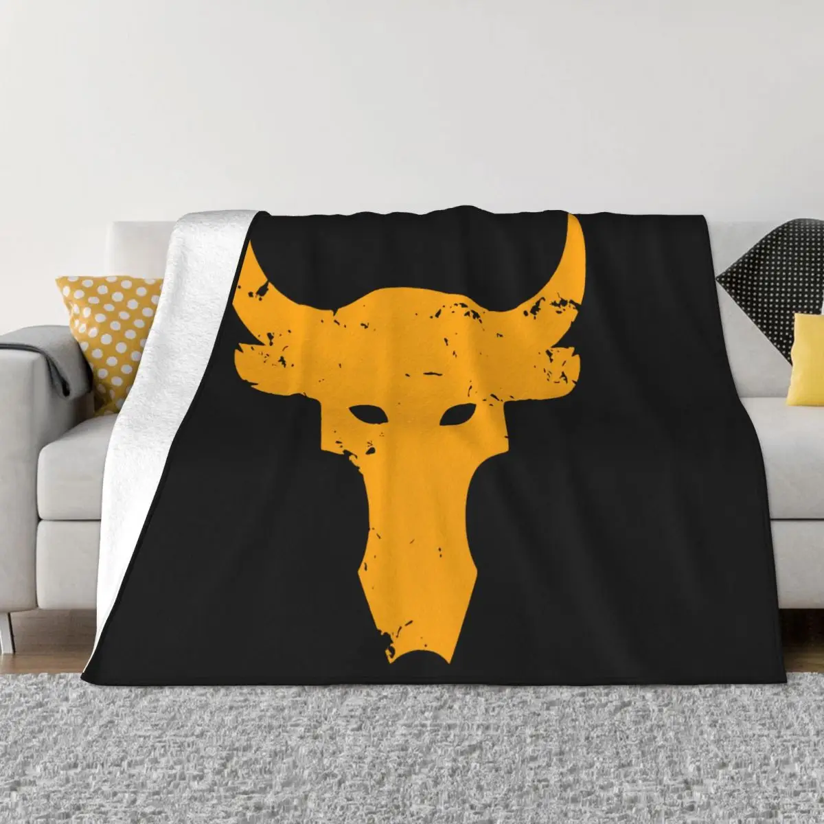 Brahma Bull Women T- The Rock Project Gym Winter Text Summer New Arrival Design Punk Beautiful Colour Throw Blanket