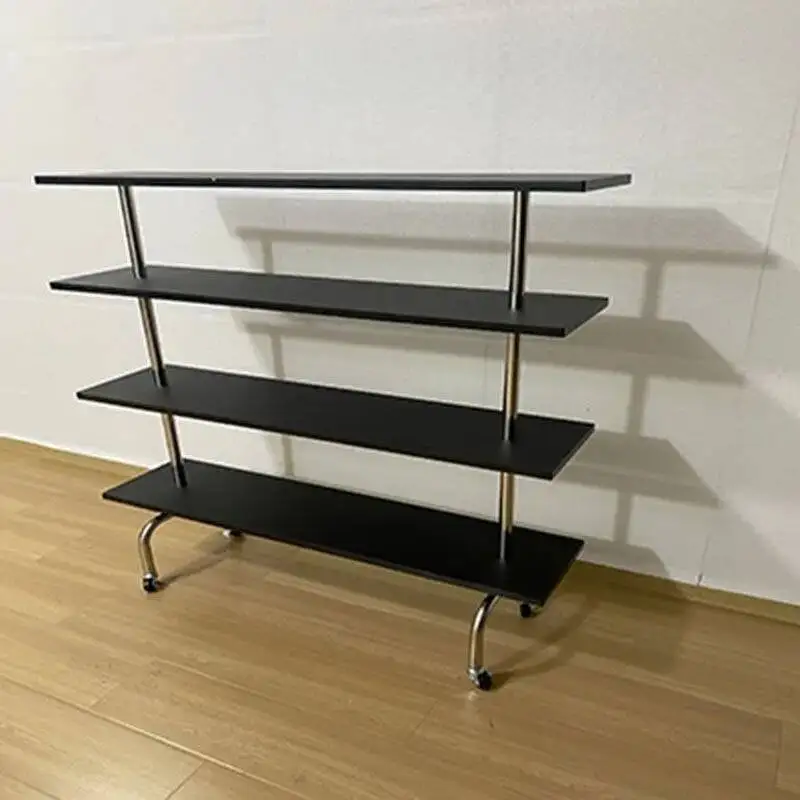 

Передвижная деревянная напольная стойка-органайзер для хранения и демонстрации в прихожей/гостиной, современная, простая