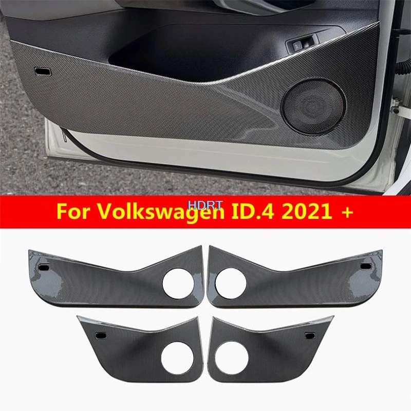 Car Styling Door Anti Plate Cover Gate Kick Pad Protective Sticker Interior Accessories For Volkswagen ID.4 X ID.4 Crozz 2021 +