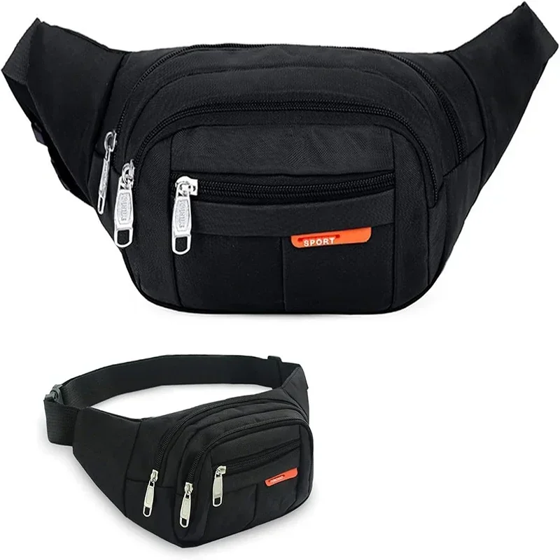 

Дорожная поясная сумка на молнии, спортивная сумка на плечо для спорта на открытом воздухе, мужская и женская водонепроницаемая модная регулируемая поясная сумка большой вместительности