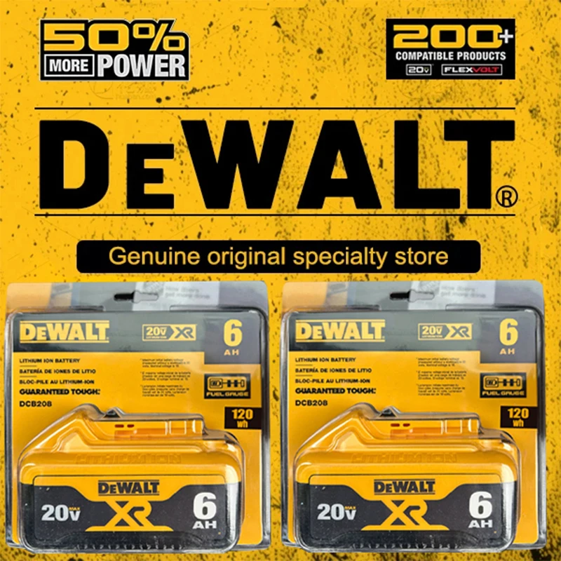 

DEWALT 20V 6.0Ah Rechargeable battery Dewalt Cordless screwdriver drill Screw gun wrench impact batteries DCB200 DCD790 DCM565