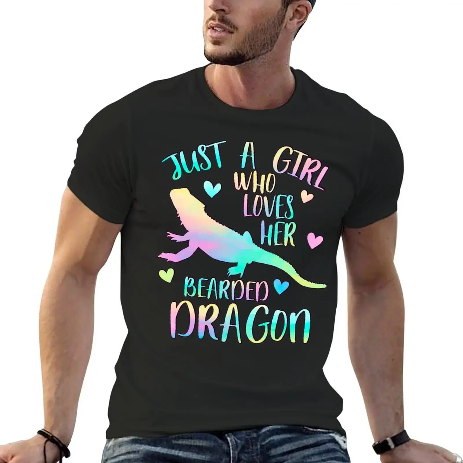 

Just a Girl who loves her Bearded Dragon T-Shirt custom t shirt customs design your own oversized summer tops luxury clothes men