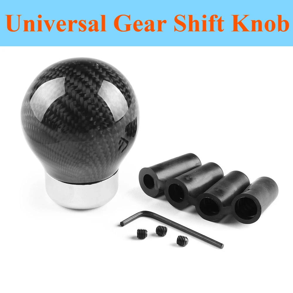 

Universal Real Carbon Fiber Shift Knob Gear Stick Shifter Handle for Car Auto Sports Interior Upgrade Modification Accessories