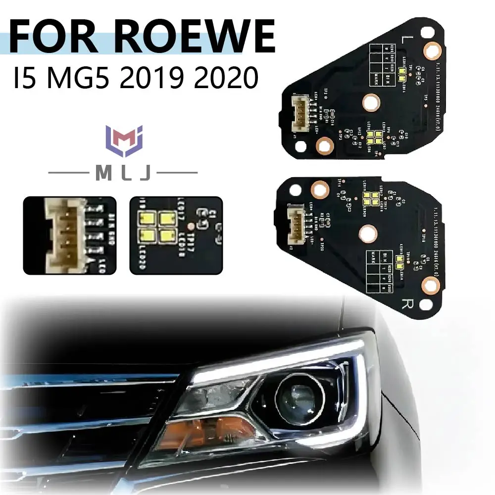 White Angel Eye DRL Source Board Chip LED Headlight Daytime Running Light Source Chip For Roewe I5 MG5 2019 2020 Auto Lamp Parts