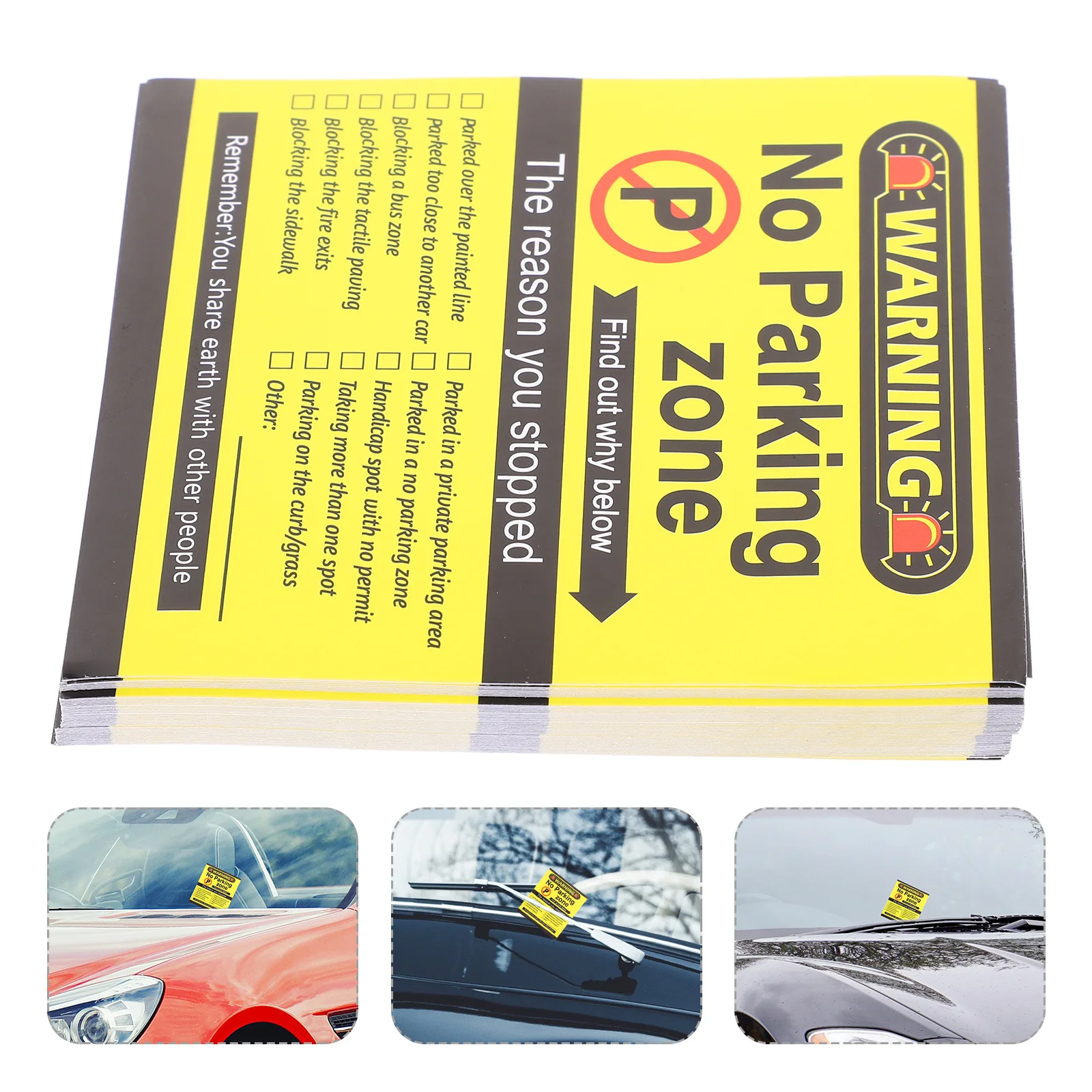 

Caution No Parking Sticker Waterproof Durable Eye-Catching Design for Roads Vehicles Public Lots No Parking Sticker
