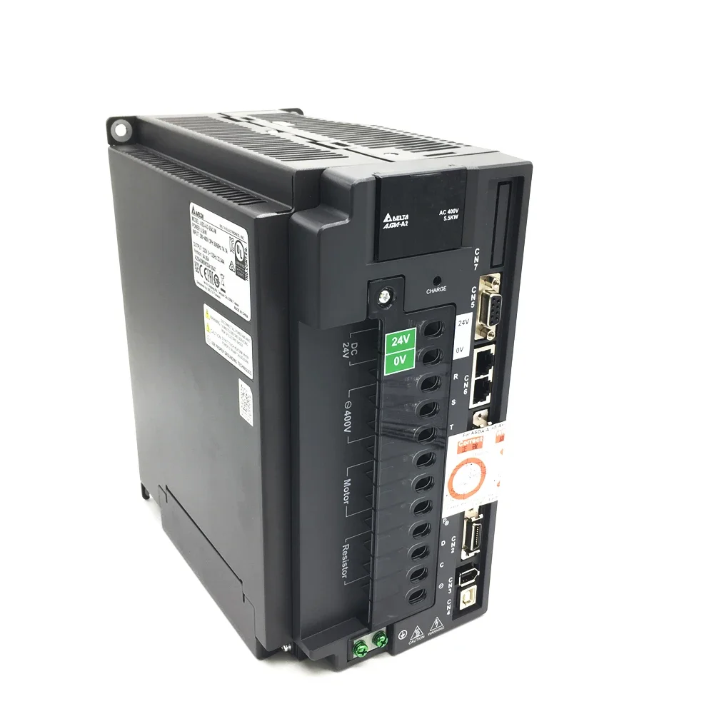 4.5KW Delta 400V AC Kit de controlador de servomotor serie A2 28,65 Nm ASD-A2-4543-M + ECMA-L11845RS alta inercia CANopen RS-485 24VDC