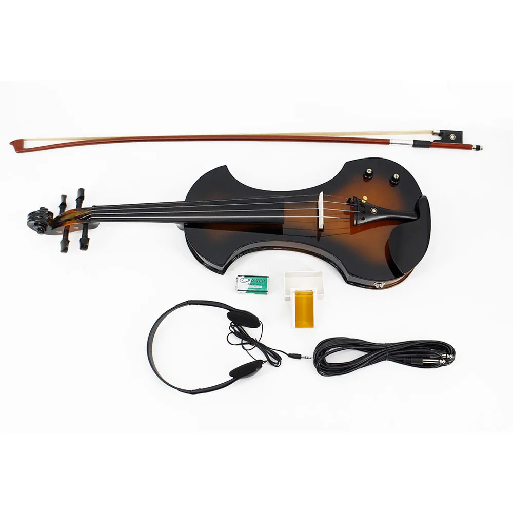 4/4 Size With Case Bow Strings For Beginner Students Advanced Solid Wood Electric Violin with Case Bow