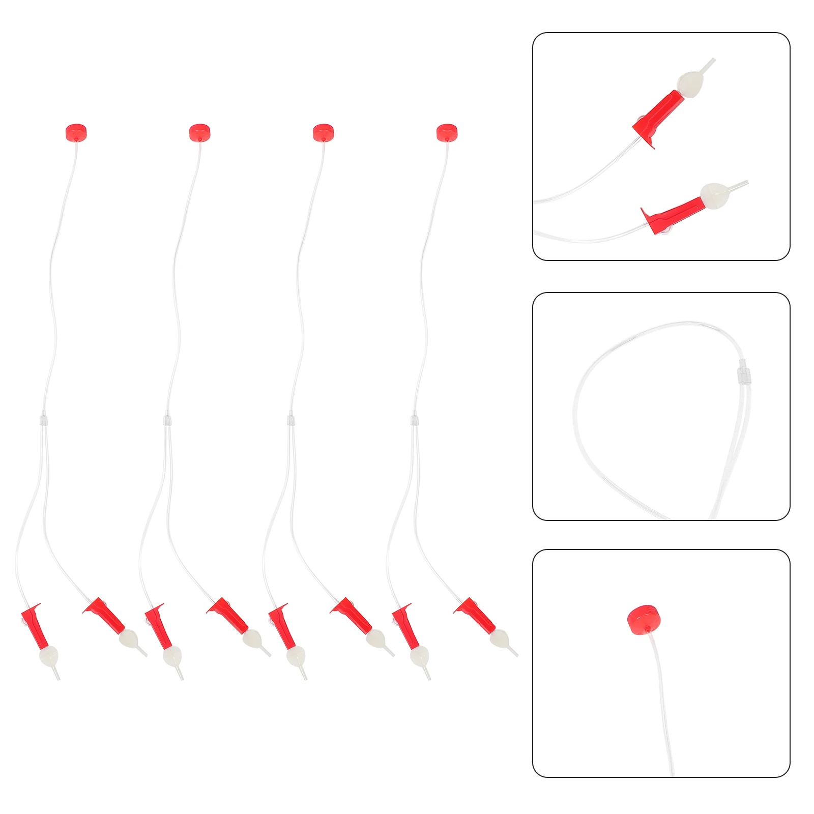 

4 Sets Plastic Tree Infusion Bag Tube Reusable Nutrient Solution Irrigation Duct For Garden Greenhouse Outdoor Tree Drip Bag