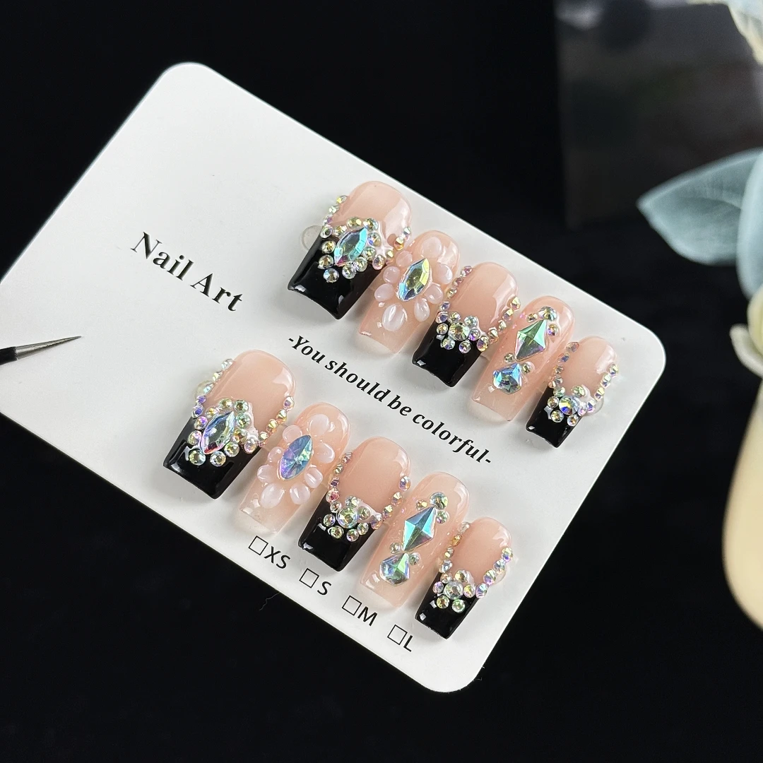 10pcs High-end Fashion design style, hand-painted three-dimensional irregular rhinestones, bright shining small diamond handmade view 4