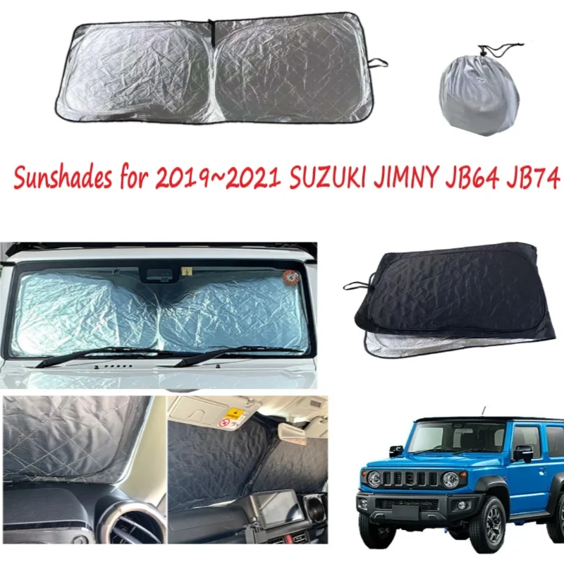 Portable Sunshading for SUZUKI Jimny JB64 JB74 JC74 Windshield Sunshade Insulation Pad 3/5 Door 2019 2021 2022 2023 2024 2025