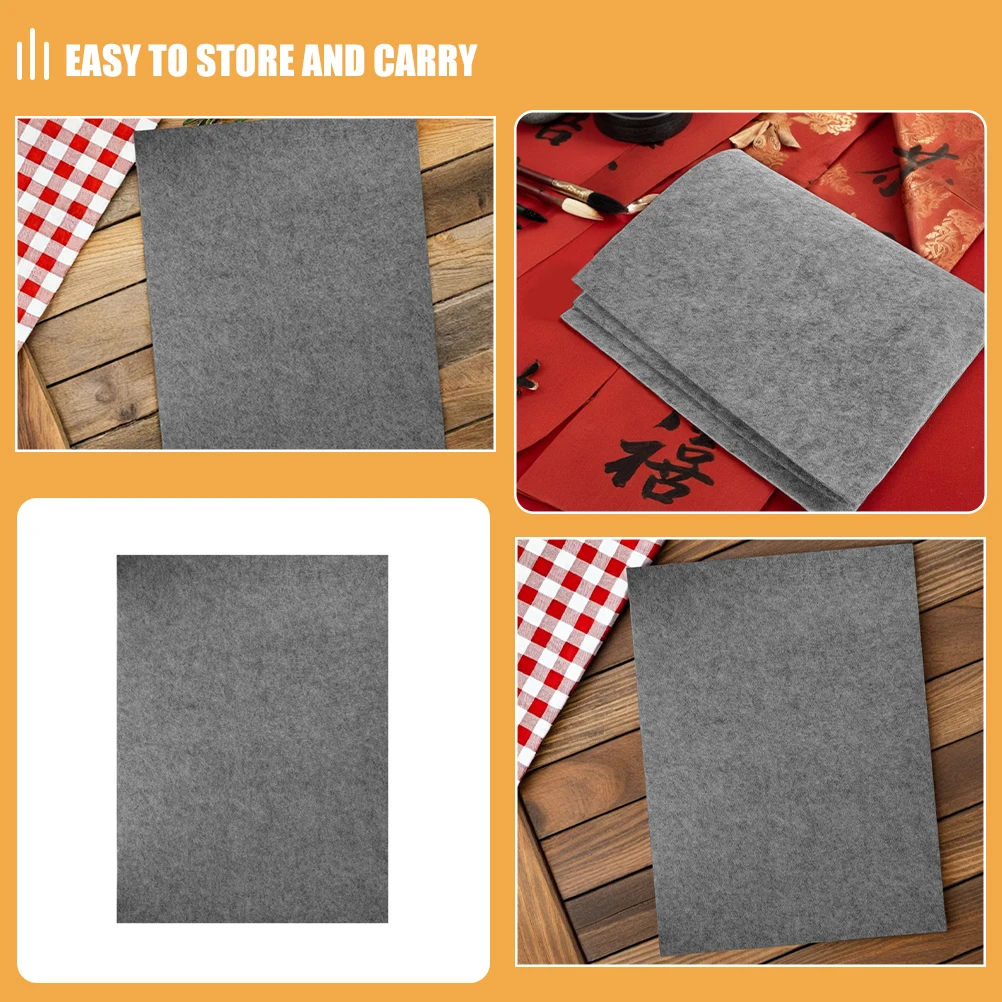 2Pcs Calligraphy Felt Mat Sturdy Thick Resistant Surface for Chinese Painting Writing Practice Xuan Paper Art Desk