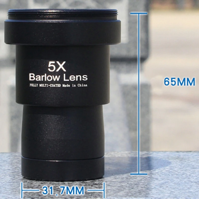 HOT SALE 1.25 Inches 5X Barlow Lens Fully Metal Green Film With M42 Thread For Standard Telescope Eyepiece Astronomy