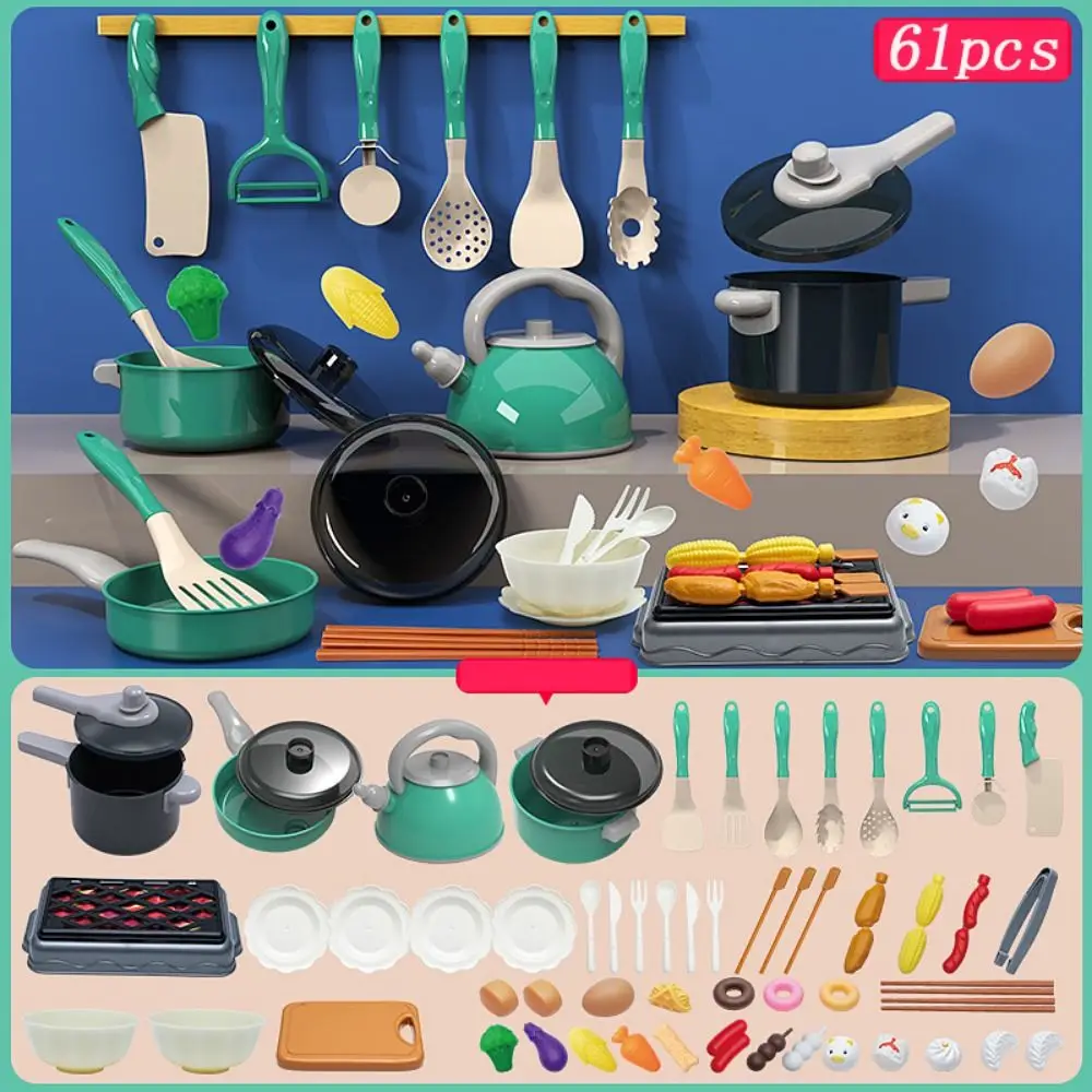 Pretend Play Play Kitchen Accessories Set Enlightenment Plastic Pretend Play Cooking Toys Mini Pretend Food