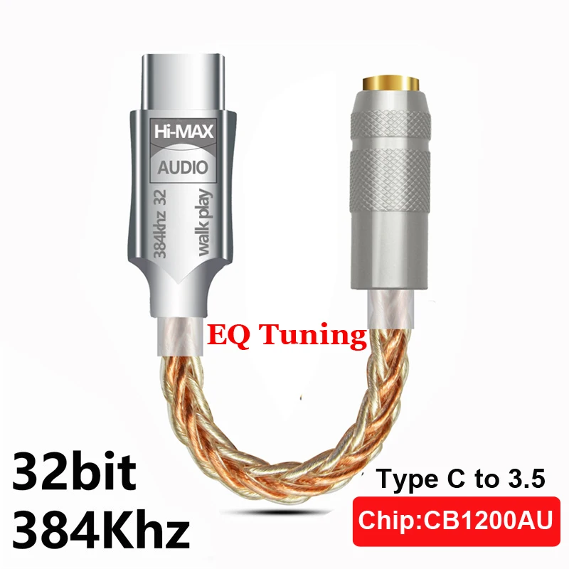 Wzmacniacz słuchawkowy HiFi DAC typu C do 3,5 mm USB C Dekoder audio AMP Adapter CB1200AU Chip Karta dźwiękowa Dekoder cyfrowy dla Androida