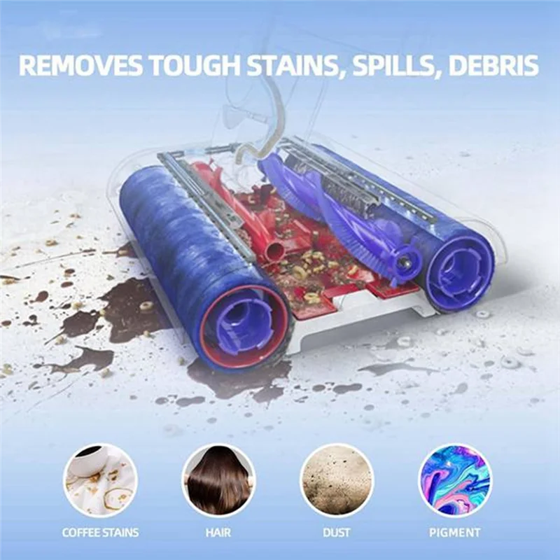 

ABVI-Soft Lint Roller Brush Vacuum Cleaner Spare Parts Handheld Sterilizing Floor Scrubber Accessory Replacement Spare Parts