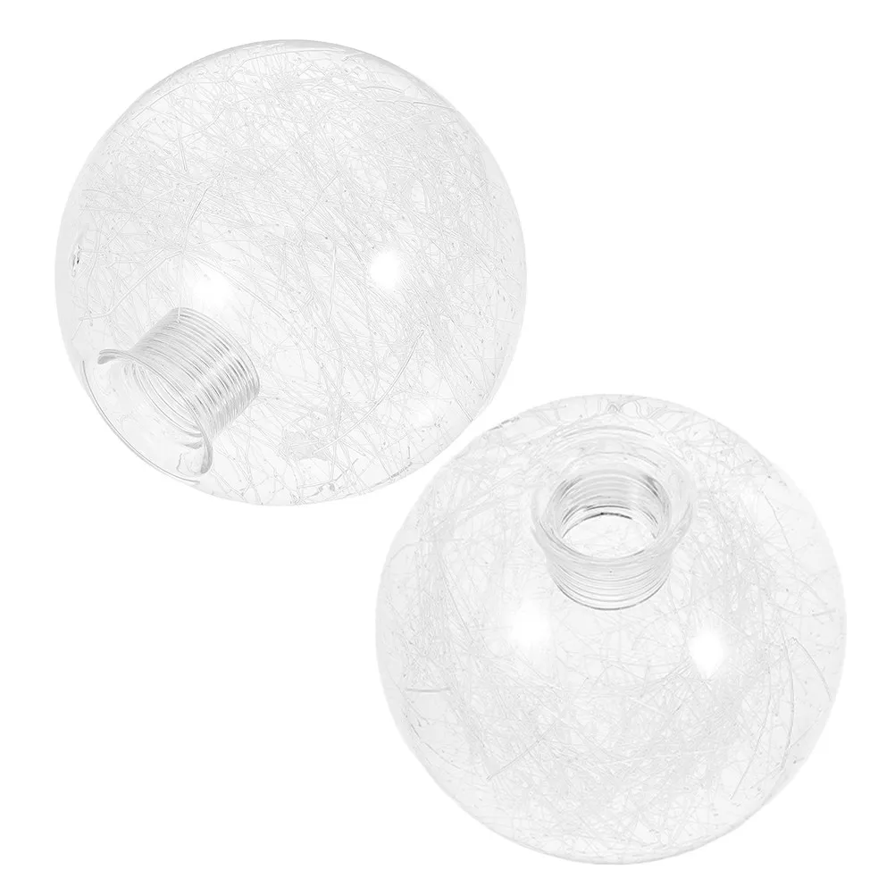 

2Pcs Glass Lamp Shade Round Clear Globe with Internal Filament Design for Pendant Ceiling Floor Lamp Replacement Easy Install