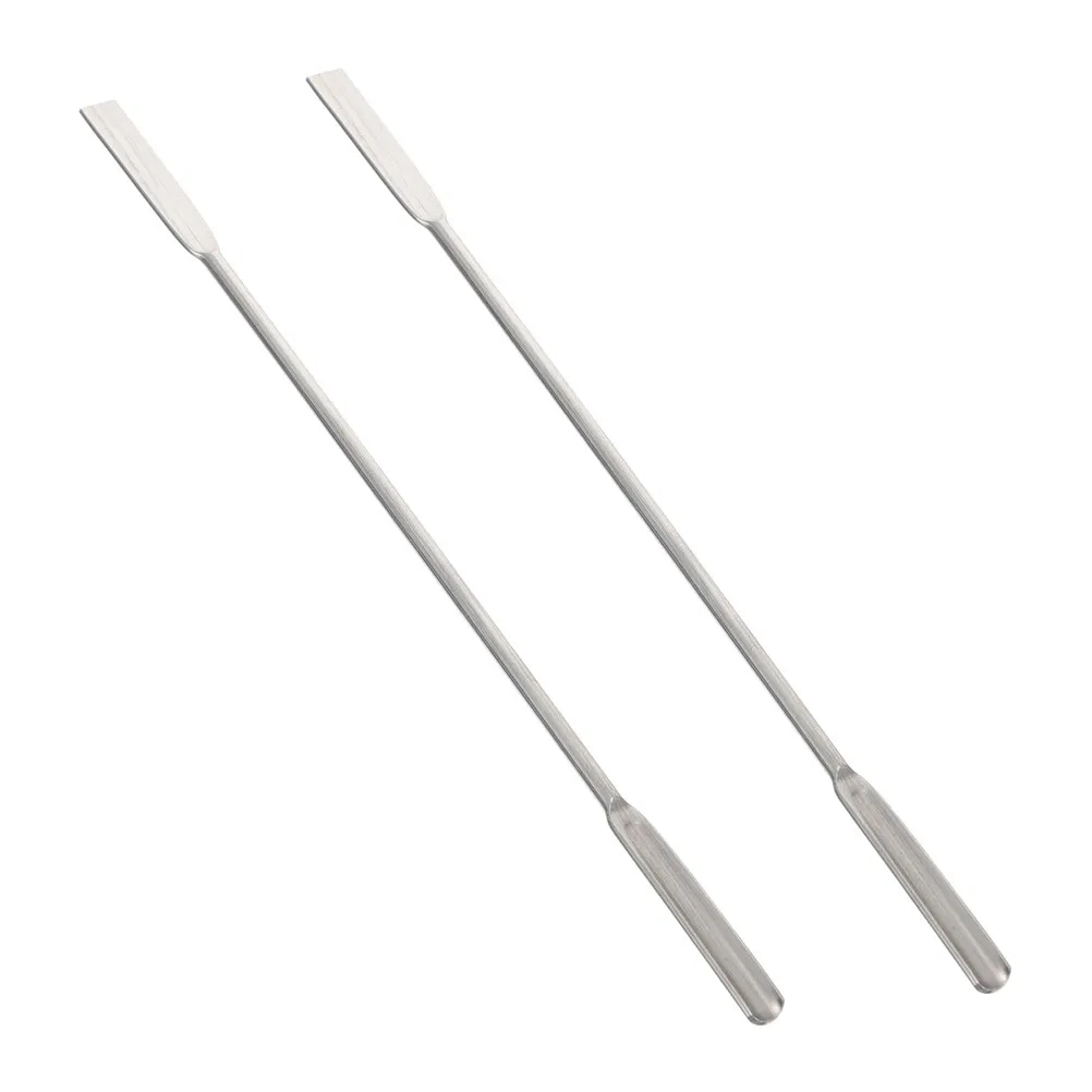 

2Pcs Micro Spoon Spatula Stainless Steel Laboratory Mixing Tool Flat and U Shaped Ends for Research Applications