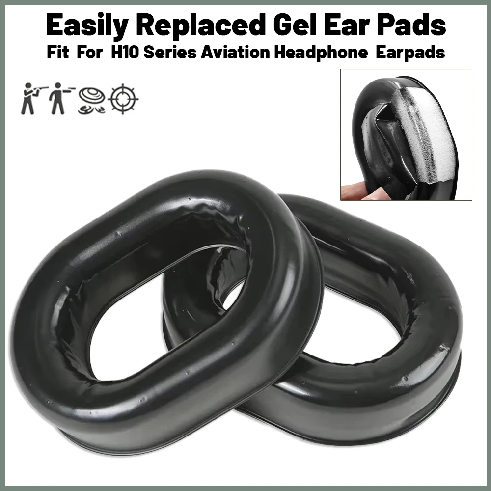 1 زوج جل بطانة للأذن وسادة الأذن الناعمة ل ديفيد كلارك H10 سماعة الطيران الإلكترونية اطلاق النار غطاء للأذنين التكتيكية الصيد #1