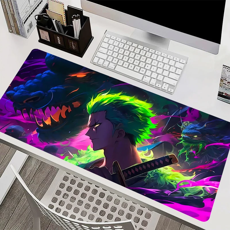 

Mouse Pad PC Accessories Keyboard Pad Office Desk Mat One Piece Zoro Anti Slip HD Mousepad Rubber Tablet Pad Gaming Extended Pad