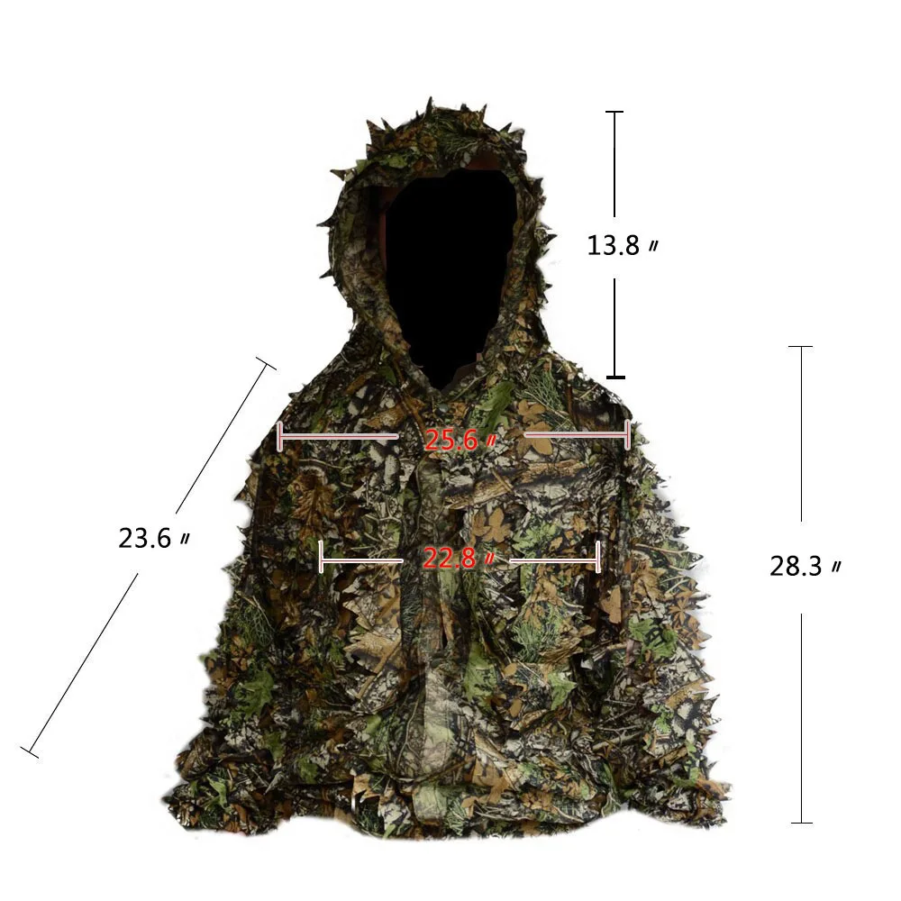 Jungle Hunting Bird Watching Camo  Geely 3D CS Training Leaf Tactical Set