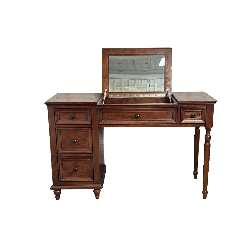 

Small square stool dresser, bedroom retractable flip folding dressing table