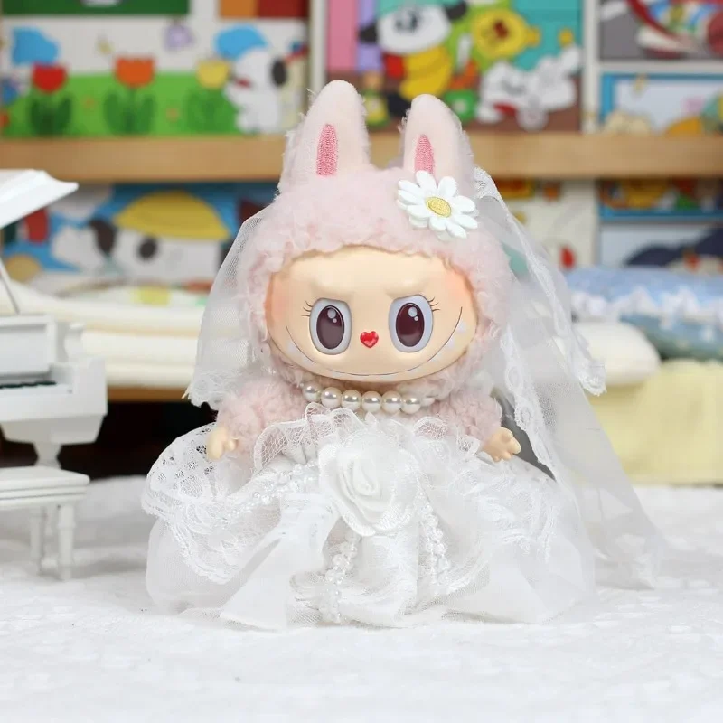 2025 Nuovi vestiti per l'attrezzatura Labubu - Abito da coppia carino per costume da matrimonio Labubu Abiti fatti a mano per figura