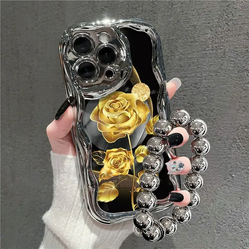 Golden Rose Phone Case For Samsung Galaxy A05 15 M54 M14 M34 A15 A145G A13 4G A21S A22 A23 A04S A04 A02 A03Core Soft