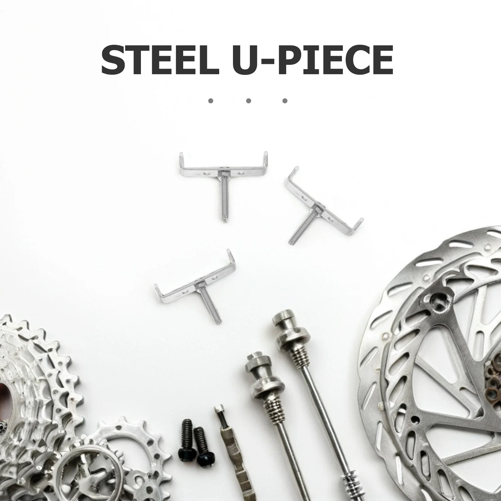 Conector de rack de assento traseiro de bicicleta, adaptador resistente em formato de u para armazenamento expandido e ciclismo pronto para aventura com 10 peças