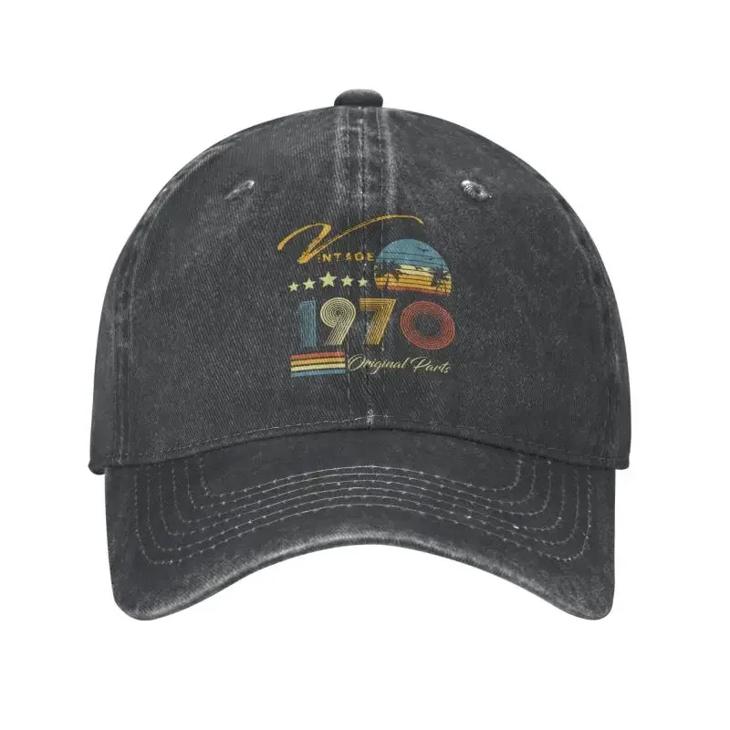 

Y2K Personalized Cotton Vintage 1970 ORIGINAL Made In 1970 Baseball Cap Sports Women Men'S Adjustable 53Th Birthday Gift Dad Hat