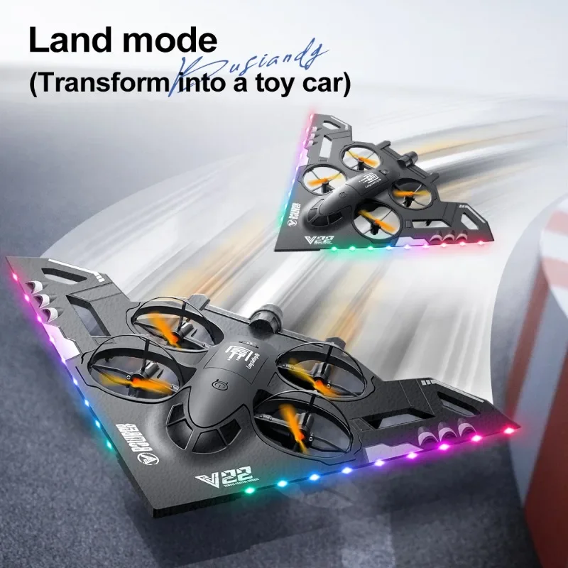 V22 RC Aircraft Water Land Air Three in One Plane Model Glider Toy Capable Aerial  with Drone Birthday presents for boys girls