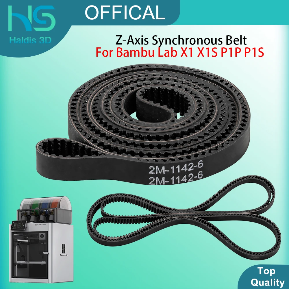 For Bambu Lab X1 X1S P1P P1S Z-Axis Belt Synchronous Wear Resistance Belt For Bambulab X1 P1 Series 3D Printer Replacement Parts