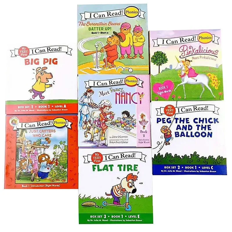 7/Set 84 Books  I Can Read Phonics English Words Learning Books Story Pocket For Kids Montessori Learning Books