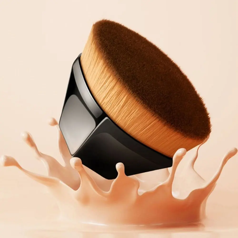 Kabuki Face Blush Foundation Make-upborstel Platte bovenkant voor het mengen van vloeibare crème Vloeibaar poeder Make-uptool Foundation Brush Dames