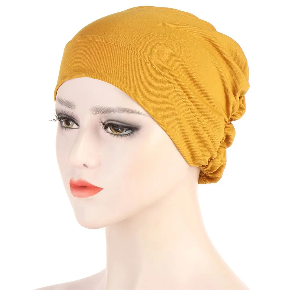 Female Hijabs Elastic Muslim Bonnet Turban Hat Inner Cap Women Headscarf