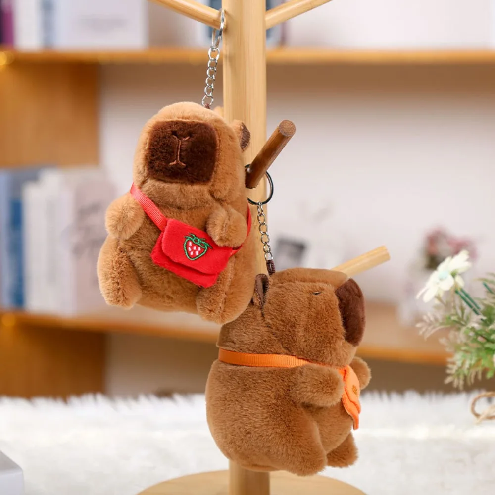 

Kawaii Multi Style Plush Capibara 12cm Plush Keychain Accessories Capibara Stuffed Doll Car Couple