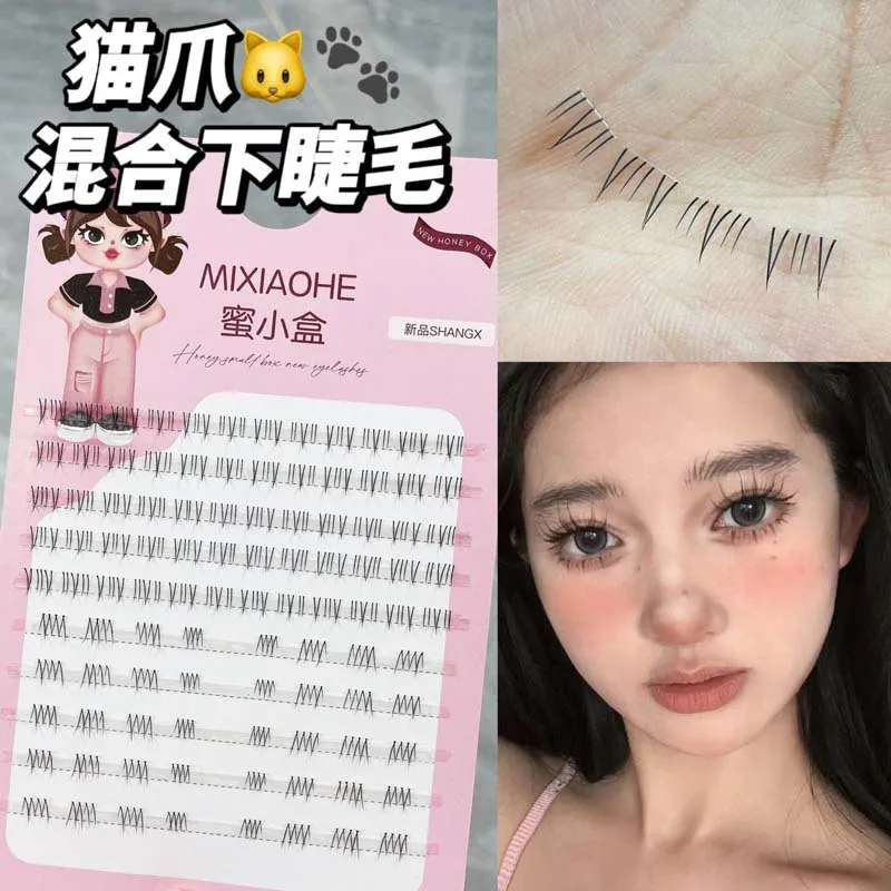 

Individual Eyelashes Natural Soft False Eyelashes Transparent Band Segmented Single Cluster Lashes Extended Makeup Tool Handmade