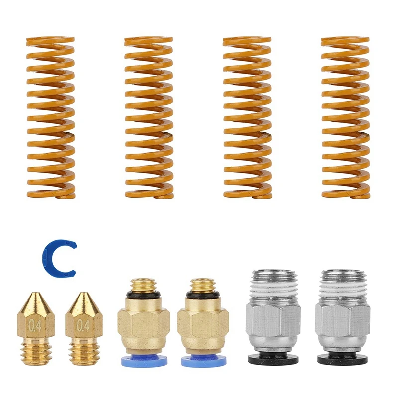 Creality-Kit de actualización para tubos de PTFE Capricornio, extrusora de aluminio, resortes de cama de Metal Premium, para impresora 3D Creality