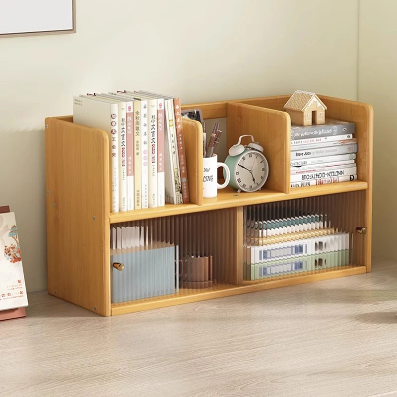 Wooden Storage Trolley Folding Shelf Bookcase Books Children's Bookcases Removable Book Shelves Room Wall Furniture Living Baby