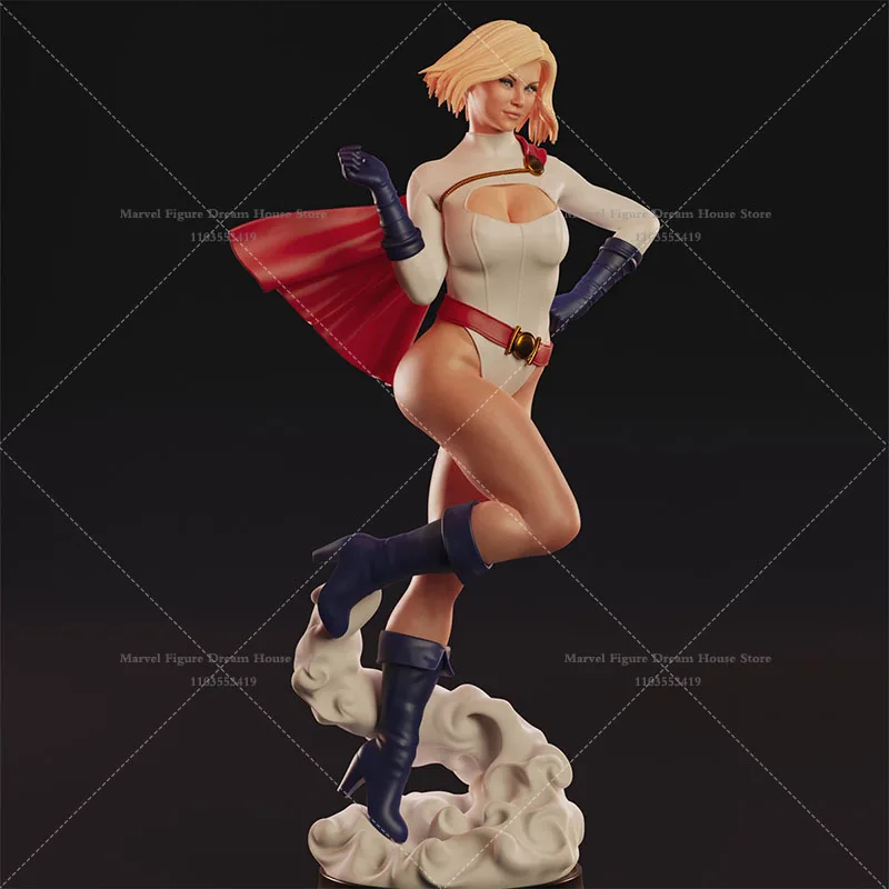 1/24 1/18 Schaal Power Girl Kara Zor-El MainUniverse Cryptonians Superheld DIY Zelf-geassembleerde GK 3D Hars Un-panited WhiteDoll