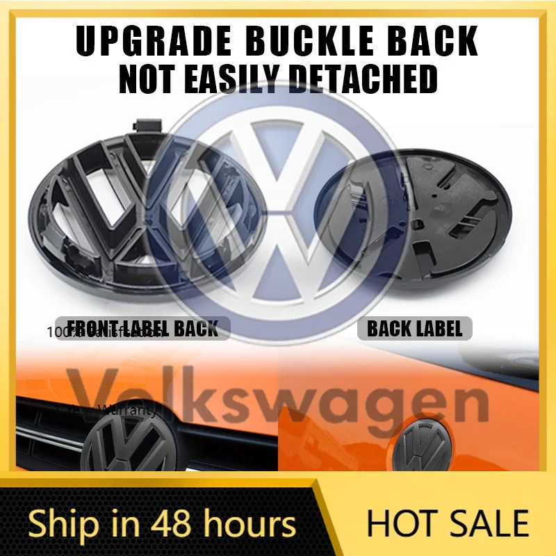 

Styling Mouldings For VW VOLKSWAGEN New 2PC Front Grill Badge + Rear Trunk Lid Emblem Logo Accessories For VW Volkswagen POLO 20