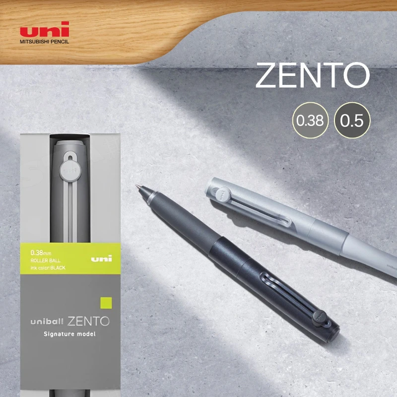 Uni-ball ZENTO Signature Model Magnetic Cap Gel Pen,0.38/0.5mm Semi-Metal Body,Water-Based Low-Friction Pigment Ink For Business